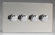 Varilight - Screwles - Polished Chrome - 120w 2 Way V-PRO Silent Trailing Edge LED Dimmers product image 4