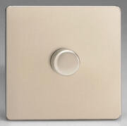 European 2 Way Push On/Off Rotary LED Dimmer - Satin product image