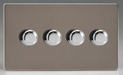 Varilight - Silent Trailing Edge LED Dimmer Switch - Screwless Pewter product image 4