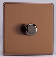 Bronze - 120W Silent Trailing Edge LED Dimmers - Screwless product image