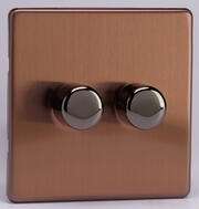 Bronze - 120W Silent Trailing Edge LED Dimmers - Screwless product image 2
