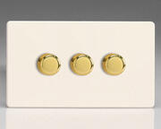 Varilight - Silent Trailing Edge LED Dimmer Switch - Primed - Brass product image 3