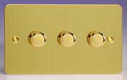 Varilight - Ultraflat Brushed Brass - 120w 2 Way V-PRO Silent Trailing Edge LED Dimmers product image 3