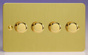 Varilight - Ultraflat Brushed Brass - 120w 2 Way V-PRO Silent Trailing Edge LED Dimmers product image 4