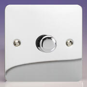 Varilight - Ultraflat Polished Chrome - 120w 2 Way V-PRO Silent Trailing Edge LED Dimmers product image