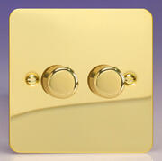 Varilight - Ultraflat Brass - 120w 2 Way V-PRO Silent Trailing Edge LED Dimmers product image 2