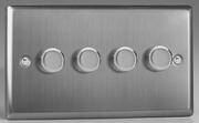 Varilight - Brushed Stainless Steel - 1 Gang 120w 2 Way V-PRO Silent Trailing Edge LED Dimmers product image 4