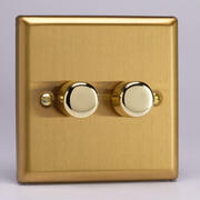 Varilight V-PRO - Silent Trailing Edge LED Dimmer Switches - Classic Brushed Brass product image 2