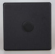 European 2 Way Push On/Off Rotary LED Dimmer - Matt Black product image 2