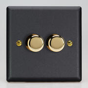 Vogue - Matt Black - Silent Trailing Edge LED Dimmer Switches product image 2