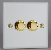 Vogue - Silent Trailing Edge LED Dimmer Switches - Matt White product image
