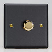 Vogue - Matt Black - Silent Trailing Edge LED Dimmer Switches product image