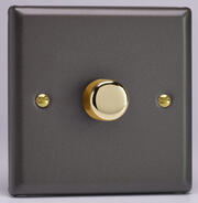 Varilight - Silent Trailing Edge LED Dimmer Switches - Vogue Slate Gey product image