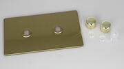 Varilight - Screwless Brushed Brass - Dimmer Plate Kits product image 5