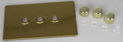 Varilight - Screwless Brushed Brass - Dimmer Plate Kits product image 6