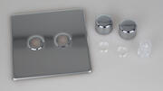 Varilight - Screwless Polished Chrome - Dimmer Plate Kits product image 3