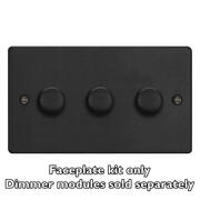 Varilight Essential Collection - Matt Black - Dimmer Plate Kits product image 3