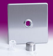 3 Pole Fan Isolator Switch / Multi Speed Fan Control - Brushed Stainless Steel product image 2