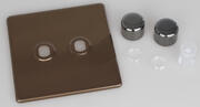 Varilight Matrix - Dimmer Plate Kits - Bronze - Screwless product image 2