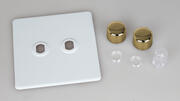 Varilight - Dimmer Plat Kits - Screwless Primed - Brass product image 2