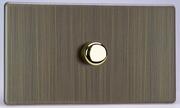 Varilight - Screwless Antique Brass - Dimmer Plate Kits product image 2
