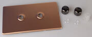 Varilight Matrix - Dimmer Plate Kits - Copper - Screwless product image 4