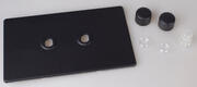 Matt Black Dimmer Plate Kit - Screwless product image 2