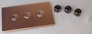Varilight Matrix - Dimmer Plate Kits - Copper - Screwless product image 5