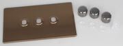 Varilight Matrix - Dimmer Plate Kits - Bronze - Screwless product image 3