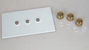 Varilight - Dimmer Plat Kits - Screwless Primed - Brass product image 3