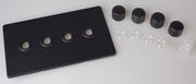 Matt Black Dimmer Plate Kit - Screwless product image 4
