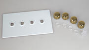 Varilight - Dimmer Plat Kits - Screwless Primed - Brass product image 4