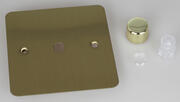 Varilight - Ultraflat Brushed Brass - Dimmer Plate Kits product image