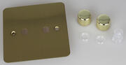Varilight - Ultraflat Brushed Brass - Dimmer Plate Kits product image 3