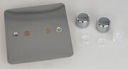 Varilight - Ultraflat Polished Chrome - Dimmer Plate Kits product image 3