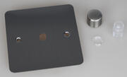 Varilight - Ultraflat Brushed Steel - Dimmer Plate Kits product image