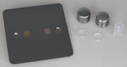 Varilight - Ultraflat Brushed Steel - Dimmer Plate Kits product image 3