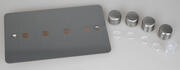 Varilight - Ultraflat Brushed Steel - Dimmer Plate Kits product image 6