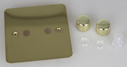 Varilight - Ultraflat Brass - Dimmer Plate Kits product image 3