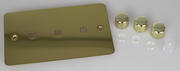 Varilight - Ultraflat Brass - Dimmer Plate Kits product image 5