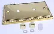 Varilight Matrix Dimmer Plate Kits - Georgian Brass product image 6