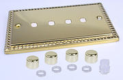 Varilight Matrix Dimmer Plate Kits - Georgian Brass product image 4