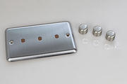 Varilight Matrix - Dimmer Plate Kits - Matt Chrome product image 3