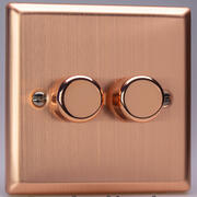 Varilight Matrix - Dimmer Plate Kits - Brushed Copper product image 2