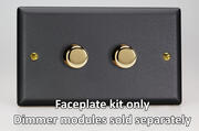 Vogue - Matt Black - Dimmer Plate Kit product image 5