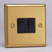 Varilight - Light Switches - Classic Brushed Brass - Black product image 2
