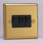 Varilight - Light Switches - Classic Brushed Brass - Black product image 3