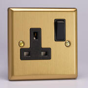 Varilight - Classic Brushed Brass - Black - Sockets product image