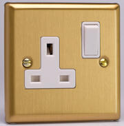 Varilight - Classic Brushed Brass - White - Sockets product image 2