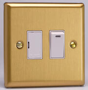 Varilight - Fused Spurs / Connection Units - Classic Brushed Brass - White product image 2